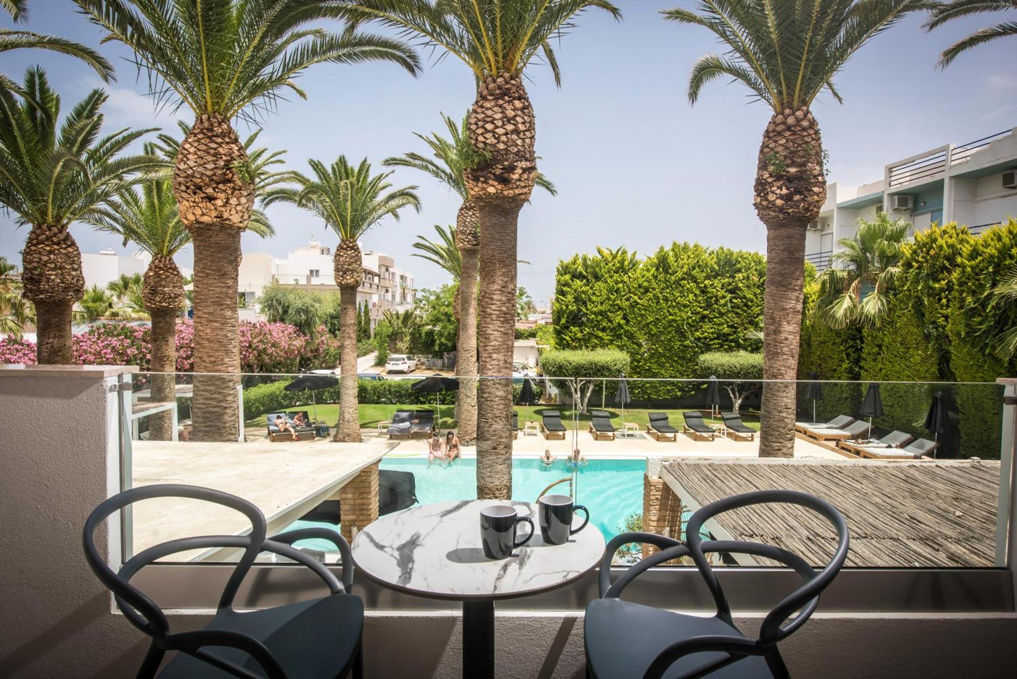 Drossia Palms Hotel And Nisos Beach Suites Малиа Экстерьер фото
