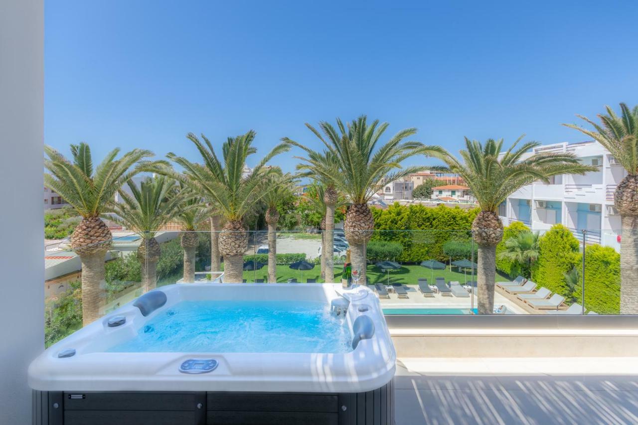 Drossia Palms Hotel And Nisos Beach Suites Малиа Экстерьер фото